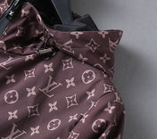 LV WINE RED MONOGRAM AND BLACK DOUBLE-SIDED WINDBREAKER 238976