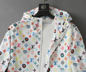 LV WHITE WINDBREAKER WITH COLORFUL MONOGRAM 238983