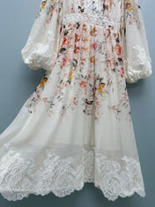 ZIMMERMANN 26S STAND COLLAR LONG-SLEEVE DRESS STYLE 140