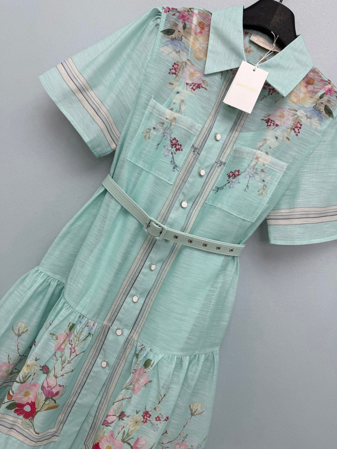 ZIMMERMANN 26S SHORT-SLEEVE SHIRT DRESS STYLE 107