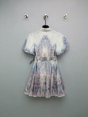 ZIMMERMANN 26S PUFF SLEEVE SHIRT DRESS STYLE 100