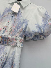 ZIMMERMANN 26S PUFF SLEEVE SHIRT DRESS STYLE 100