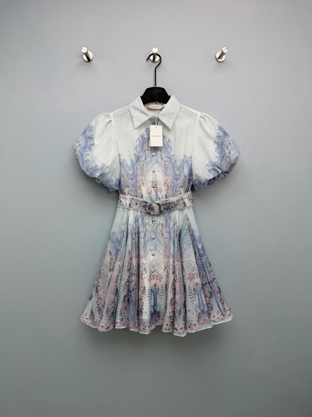 ZIMMERMANN 26S PUFF SLEEVE SHIRT DRESS STYLE 100