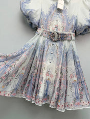 ZIMMERMANN 26S PUFF SLEEVE SHIRT DRESS STYLE 100