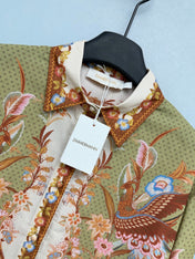 ZIMMERMANN 26S SHIRT AND STRAIGHT-LEG PANTS SET STYLE 78