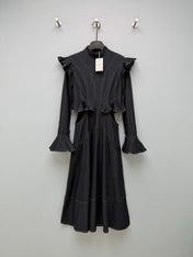 ZIMMERMANN 26S RUFFLED DENIM CUT-OUT MIDI DRESS STYLE 69