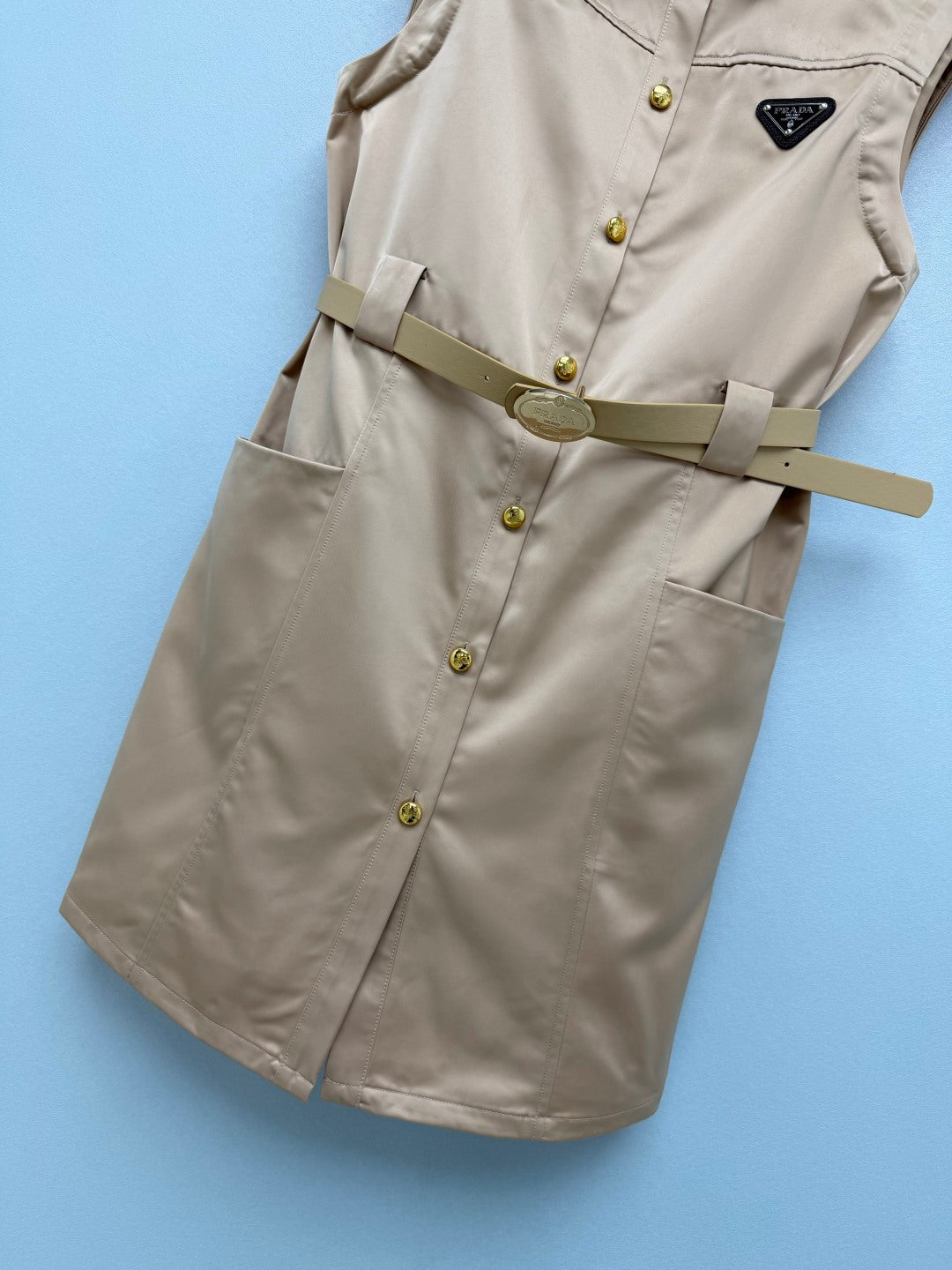 PRADA 26S SLEEVELESS COLLARED DRESS STYLE 868