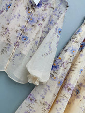 ZIMMERMANN 26S PATTERNED TOP AND SKIRT SET STYLE 24