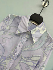 ZIMMERMANN 26S PATTERNED TOP AND SKIRT SET STYLE 20