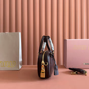 MIUMIU 26S ARCADIE BAG 19 IN DARK BROWN CALFSKIN GOLD HARDWARE