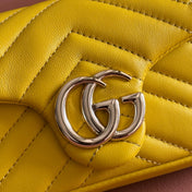 GUCCI 26S GG MARMONT BAG 16 IN YELLOW LAMBSKIN