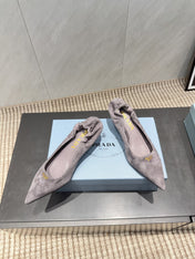 PRADA 26S PUMPS 55MM IN TAUPE BROWN SUEDE
