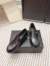 CHANEL 26S LOAFERS IN BLACK CALFSKIN