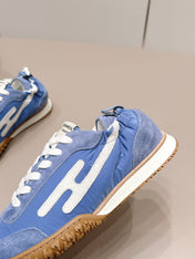 HM 26S BOUNCING SNEAKERS IN BLUE NYLON AND SUEDE
