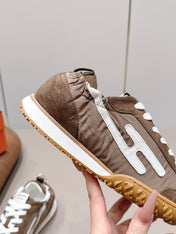 HM 26S BOUNCING SNEAKERS IN BROWN NYLON AND SUEDE