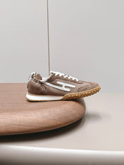 HM 26S BOUNCING SNEAKERS IN BROWN NYLON AND SUEDE