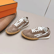 HM 26S BOUNCING SNEAKERS IN BROWN NYLON AND SUEDE