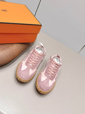 HM 26S BOUNCING SNEAKERS IN PINK NYLON AND SUEDE