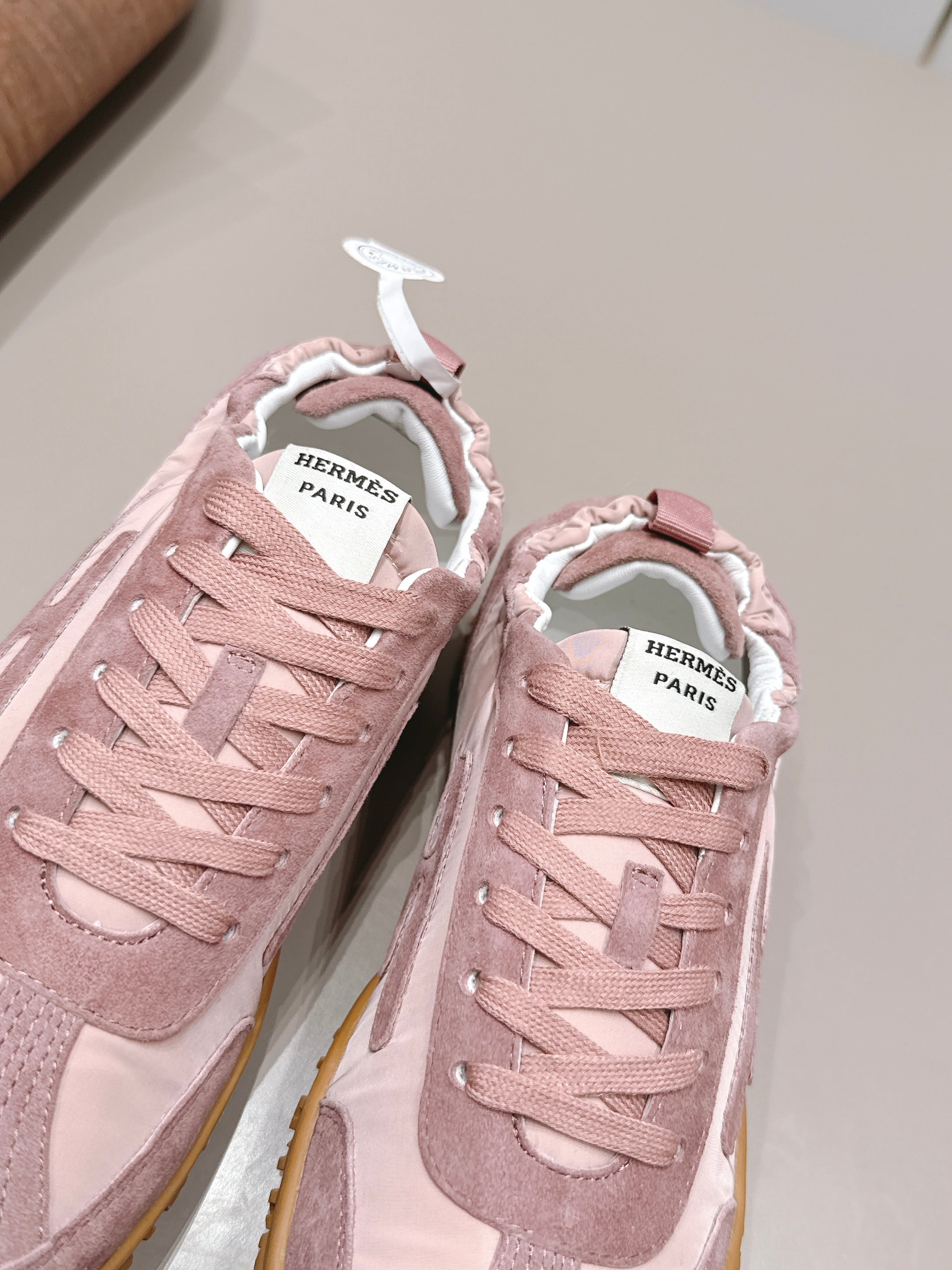 HM 26S BOUNCING SNEAKERS IN PINK NYLON AND SUEDE