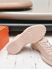 HM 26S TRAIL SNEAKERS IN LIGHT PINK PERFORATED SUEDE