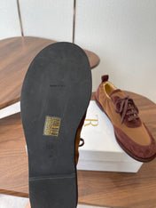 THE ROW 26S SNEAKERS IN BROWN SUEDE AND FABRIC