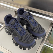 PRADA 26S CLOUDBUST THUNDER SNEAKERS 60MM IN NAVY BLUE MESH FABRIC AND TPU