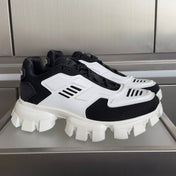 PRADA 26S CLOUDBUST THUNDER SNEAKERS 60MM IN WHITE AND BLACK MESH FABRIC AND TPU