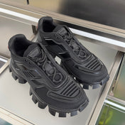 PRADA 26S CLOUDBUST THUNDER SNEAKERS 60MM IN BLACK MESH FABRIC AND TPU