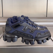 PRADA 26S CLOUDBUST THUNDER SNEAKERS 60MM IN NAVY BLUE MESH FABRIC