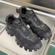 PRADA 26S CLOUDBUST THUNDER SNEAKERS 60MM IN BLACK MESH FABRIC