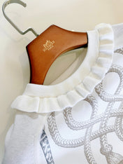 HERMES 25S RUCHED-COLLAR KNIT SWEATER 311