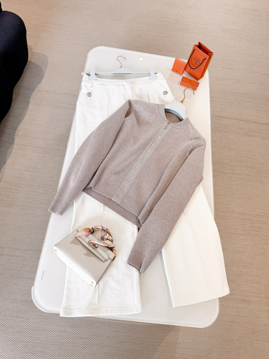 HERMES 25S ZIP-UP KNIT SWEATER 265