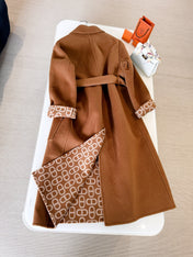 HERMES 25S BELTED CASHMERE PEACOAT 267