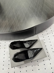 AVENUE 105MM PUMP IN BLACK PATENT CALFSKIN