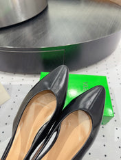 BOTTEGA VENETA 26S SLINGBACK FLATS IN BLACK CALFSKIN