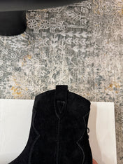 CELINE 26S ANKLE BOOTS 55 MM IN BLACK SUEDE