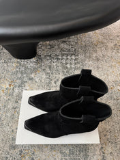 CELINE 26S ANKLE BOOTS 55 MM IN BLACK SUEDE