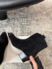 CELINE 26S ANKLE BOOTS 55 MM IN BLACK SUEDE