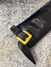 BALMAIN 26S BOOT 85 MM IN BLACK CALFSKIN