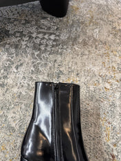 YSL 26S ANKLE BOOTS 70 MM IN BLACK SHINY CALFSKIN