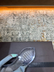 ALAIA 26S THONG SANDALS IN PASTEL BLUE SATIN AND TRANSPARENT PVC