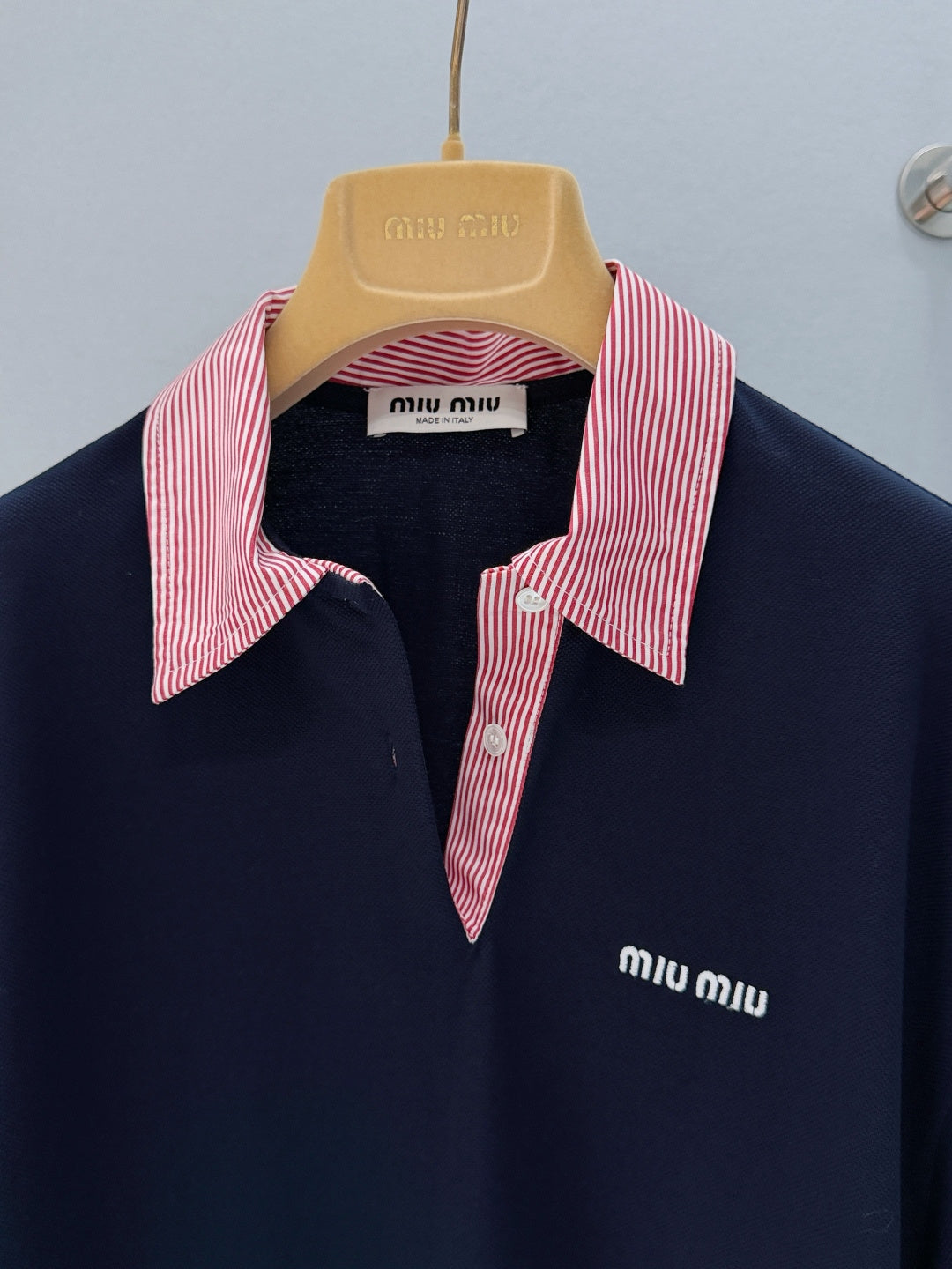 MIUMIU 26S LONG SLEEVE POLO SHIRT 896