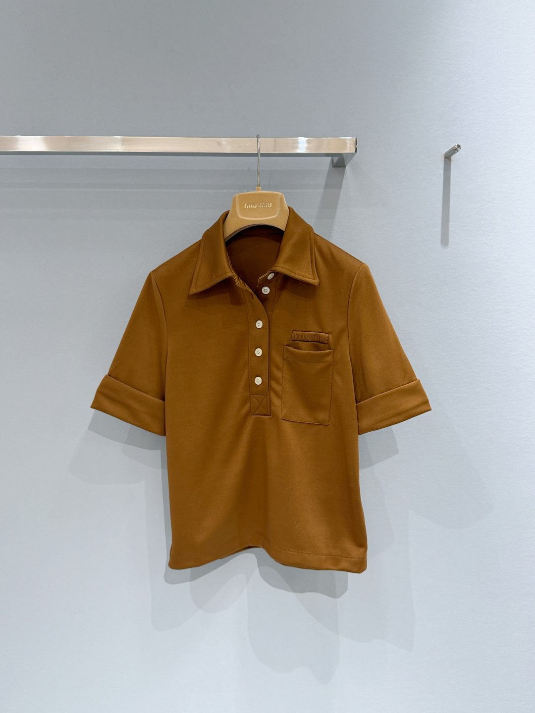 MIUMIU 26S SHORT-SLEEVE POLO T-SHIRT STYLE 1102