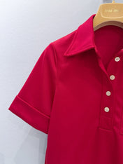 MIUMIU 26S SHORT-SLEEVE POLO T-SHIRT STYLE 1101