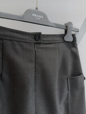 PRADA 26S PLEATED MIDI SKIRT 1085