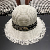 BUCKET HAT IN WHITE RAFFIA 653604