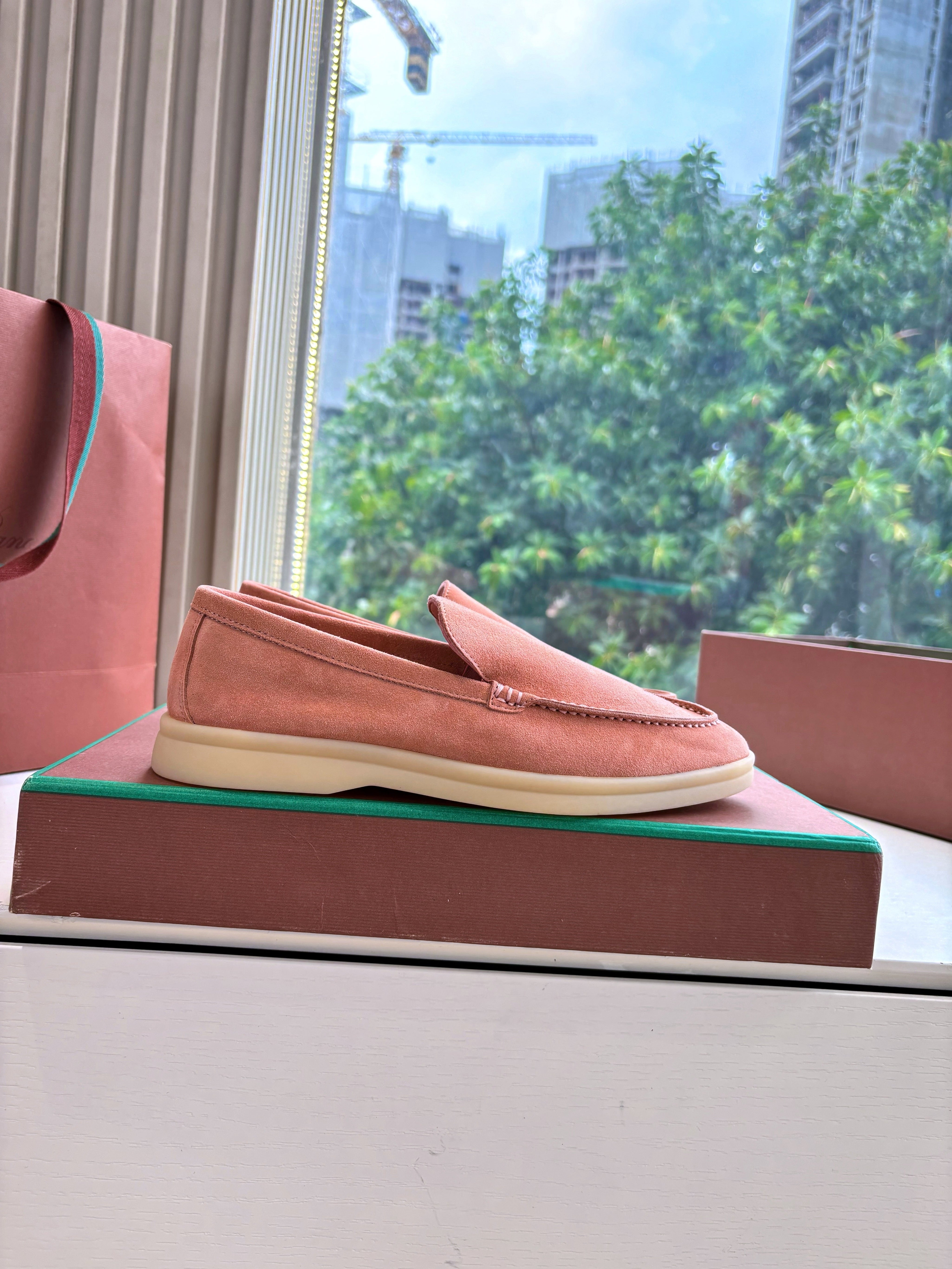 LP LOAFERS 25S IN PEACH PINK CASHMERE
