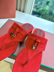 LP THONG SANDALS 25S IN RED SUEDE