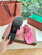LP THONG SANDALS 25S IN PINK SUEDE
