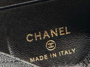 CHANEL 25S KELLY 14.5 CM IN BLACK LAMBSKIN